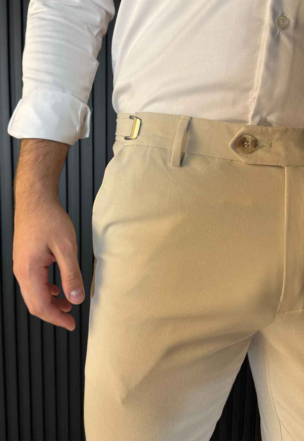 Calça Alfaiataria com Ajuste e Botão Lateral: Kit com 3 Unidades